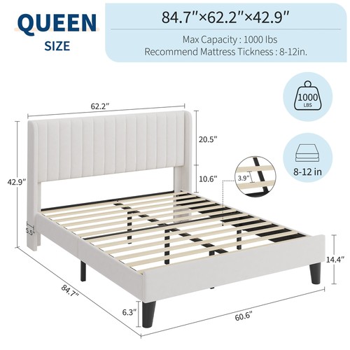 Queen full size bed - bed, frame