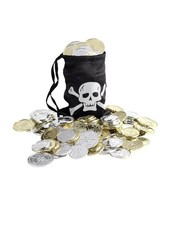 Smiffys Pirate Coin Bag, Black