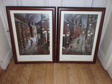 Pair Bernard McMullen signed prints,Knocker Up & Lamp Lighter