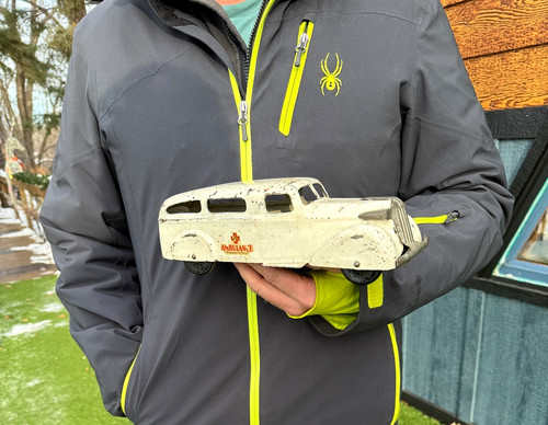 Vintage toy ambulance car - vintage,