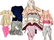 x15 Pcs Baby Girl 9-12 Months Assorted Tops and Dresses Clothes Bundle