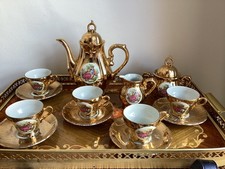 Coffee set gold porcelain