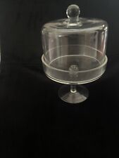 Glass Cake stand with lid Cake