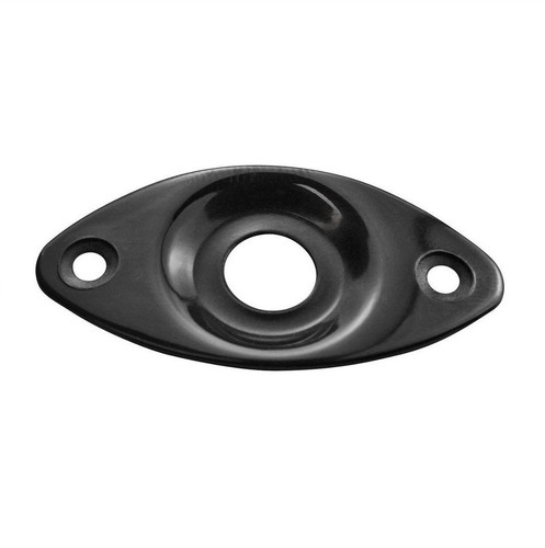 Oval black metal jack - black, /