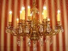 Antique Brass Chandelier 15