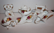 Fine Bone China - Cottage Rose - Selection of 6 Ornaments