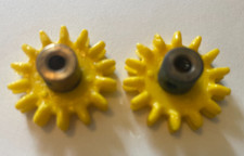 2 x Meccano Yellow Plastic