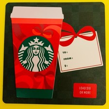STARBUCKS CARD 2025 - Red Ribbon Cup Christmas/Holiday Die-Cut