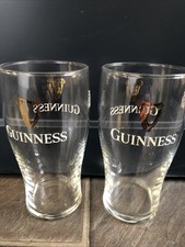 X2 Guinness Pint Glasses NEW
