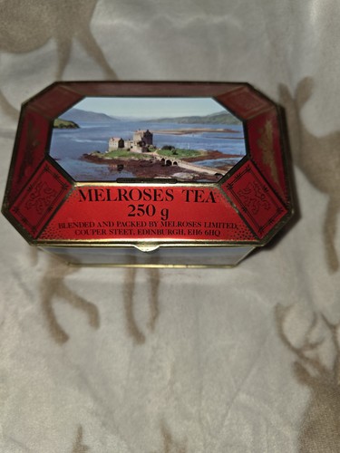 Vintage melrose tea tin used - vintage,