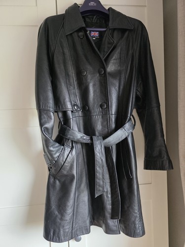 Genuine vintage black leather - genuine,