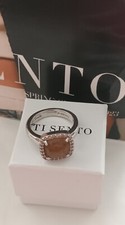 ?Ti Sento Milano Ring 925 Sterling Silver CZ and Quartz Crystal Stone Size Q1/2
