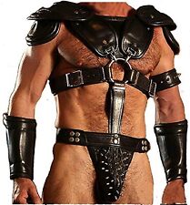 Mens Real Leather Roman Gladiator Set Gothic Steampunk Style Uniform Armour LARP