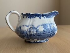 Vintage Royal Worcester Palissy "Avon Scenes"  blue and white milk/cream jug