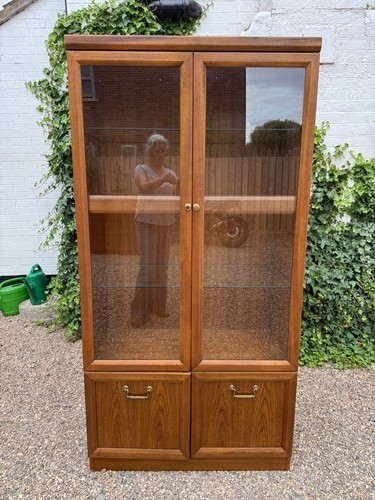 Vintage glazed display cabinet - vintage,