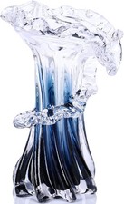 Hand Blown Glass Wave Vase