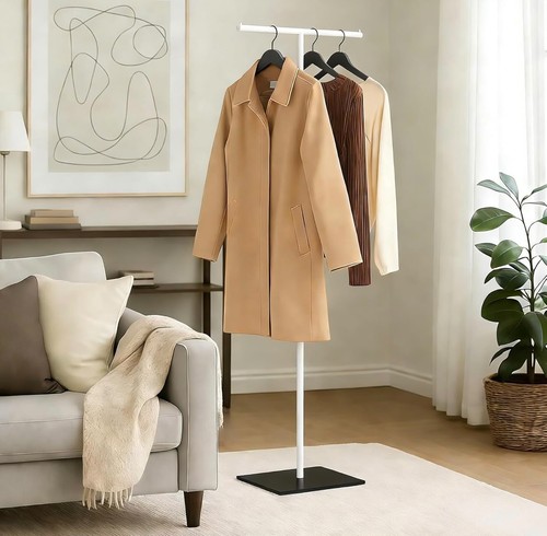 Freestanding metal coat rack - coat,