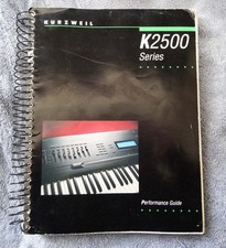 Kurzweil k2500 Performance Guide, part number 910251 Revision F