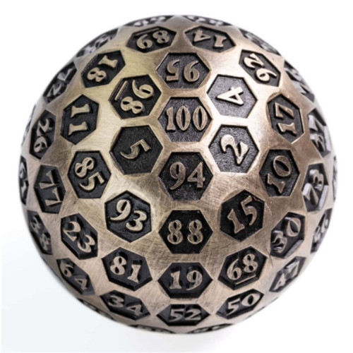 45mm Metal 100-Sided Die -