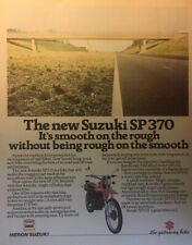 SUZUKI SP 370 ORIGINAL 1978 COLOUR ADVERTISEMENT 28cm x 21.5cm