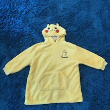 Pokemon Pikachu Oversized Blanket Hoodie dressing gown small medium 122 -140 cm