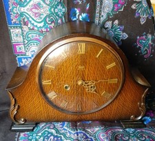 Smiths Enfield 8 Day Striking Mantel Clock Art Deco Good Working Order, Serviced
