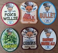 6 x PUMP CLIPS - FOX BREWERY