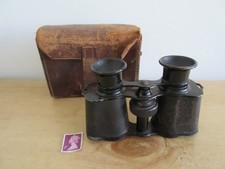 Vintage  WW1 Era 8 x30 Binoculars in original Leather Case - Good Condition
