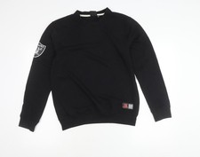 NFL Team Apparel Men’s Black Medium Pullover Sweatshirt Raiders Logo
