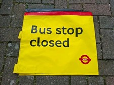 British London Bus Stop Closed
