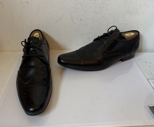 Firetrap black leather shoes - black,