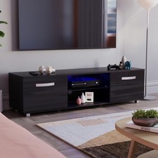 Black TV Unit Cabinet Stand