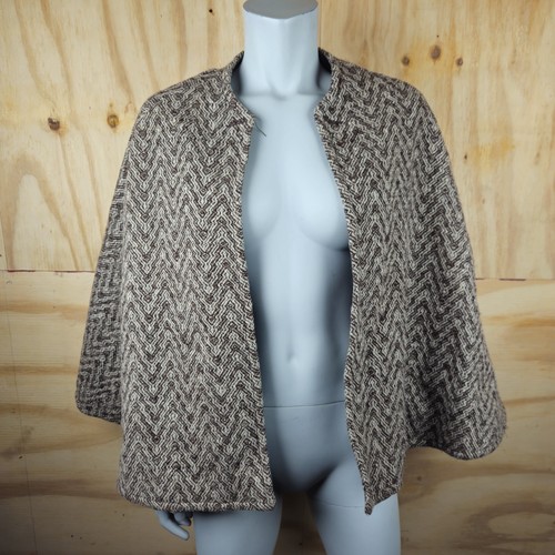 Vintage cape wool tweed - cape,