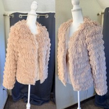Coffee Beige Shaggy Fringe