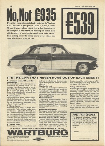 Wartburg 1000 deluxe original - 1000,