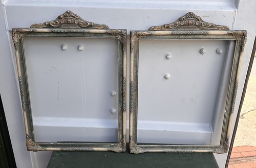 Pair antique ornate gilt - ornate,