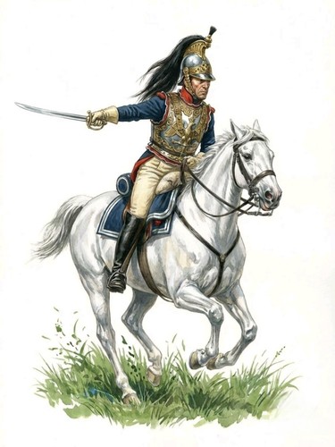 French cuirassiers waterloo - cuirassiers.,