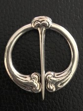 Genuine Alexander Ritchie Iona Silver Plaid Celtic Art Brooch Birmingham 1934.