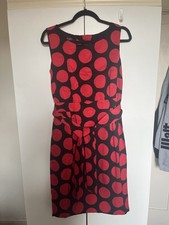 Hobbs dress polka dot red