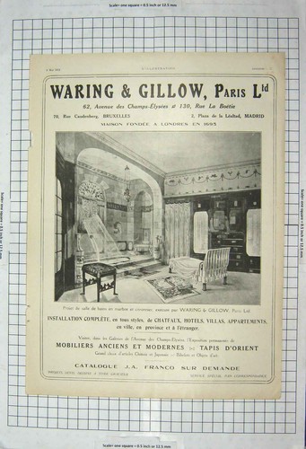 Old antique print 1912 - antique,