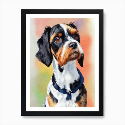 Cesky terrier watercolour - terrier,