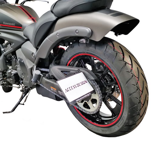 Black side mount license plate - side,