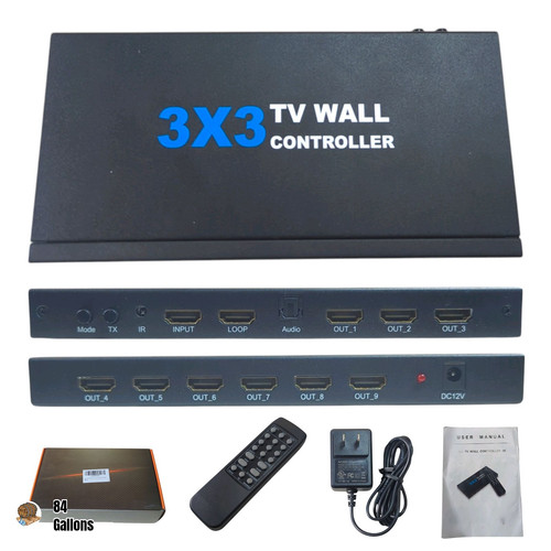 3x3 video wall processor - wall,