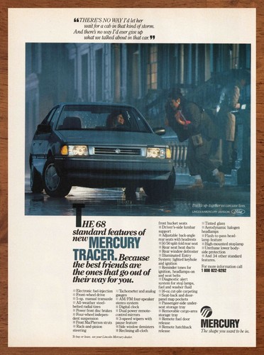 1987 mercury tracer - mercury, vintage