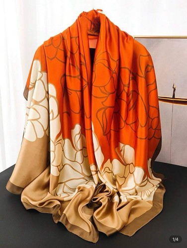 Large imitation silk scarf - large,