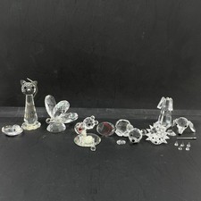 Swarovski Cut Crystal Glass Miniature Animal Ornament Bundle X7 Need Repair