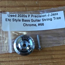 Used 2020s Chrome Bass Guitar String Tree Retainer Round P Precision J Jazz #66