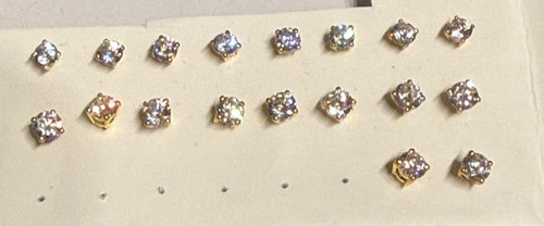 22ct gold stud high - gold,