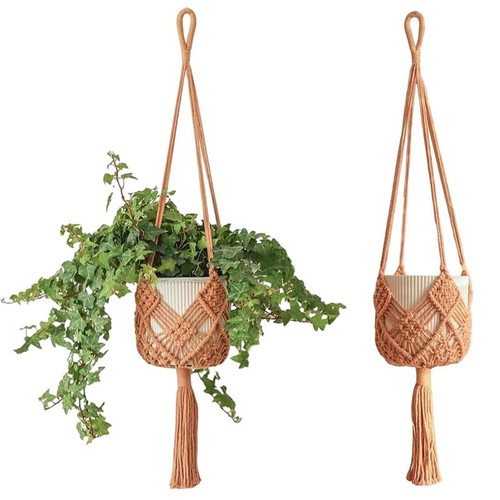 1pc macrame flower pot - flower,