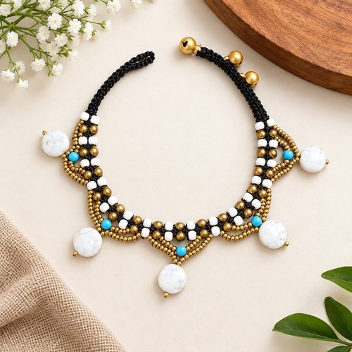 Indian beaded anklet - indian, payal